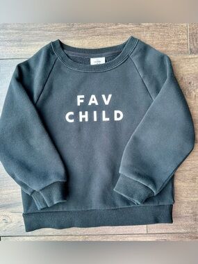 The Cuddle Collab “Fav Child” Toddler Size 3T Black Sweatshirt - Target